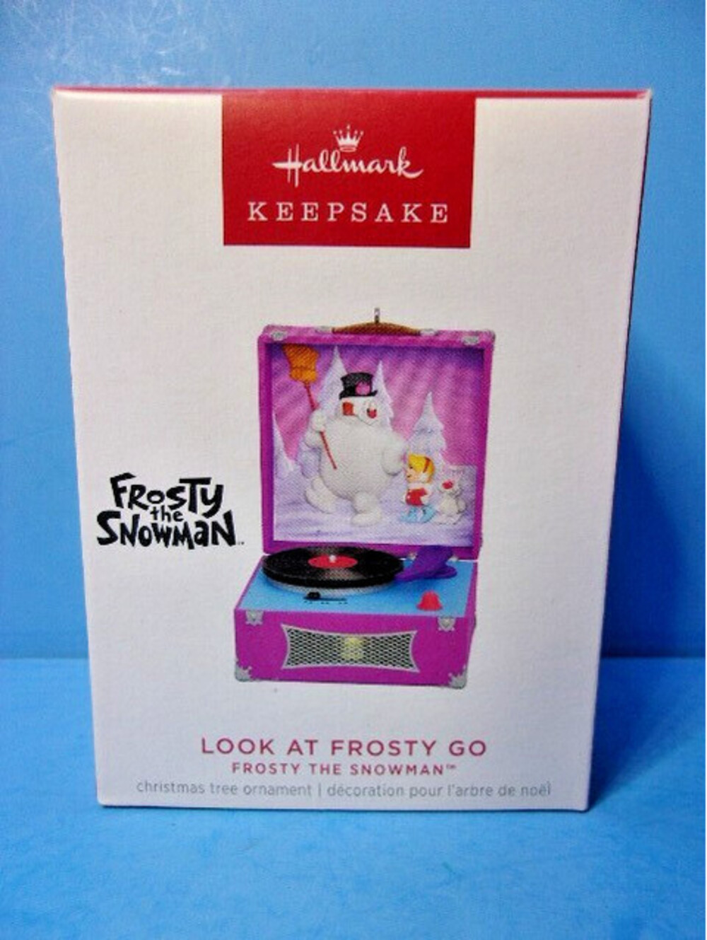 Hallmark 2023 Frosty the Snowman LOOK AT FROSTY GO Record Player Ornament New